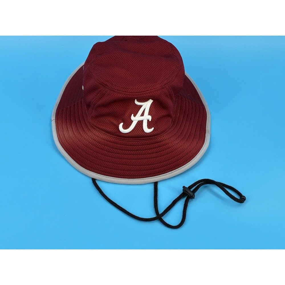New Era Alabama Crimson Tide Boonie Bucket Hat Crimson Gray M/L Chin Cord OSFM